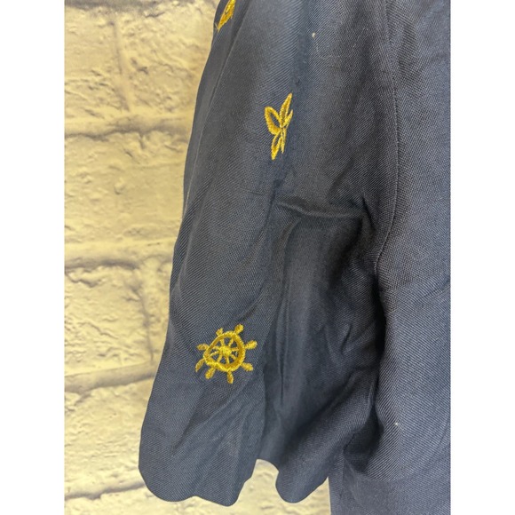 Vintage Fink Modell Sailor Blue Dress with Navigate of Pacific Ocean Buttons XL - Picture 11 of 14